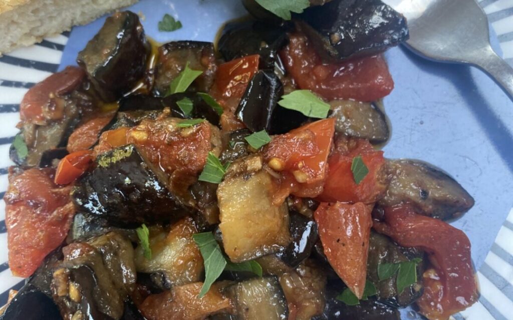 Aubergine ragu.