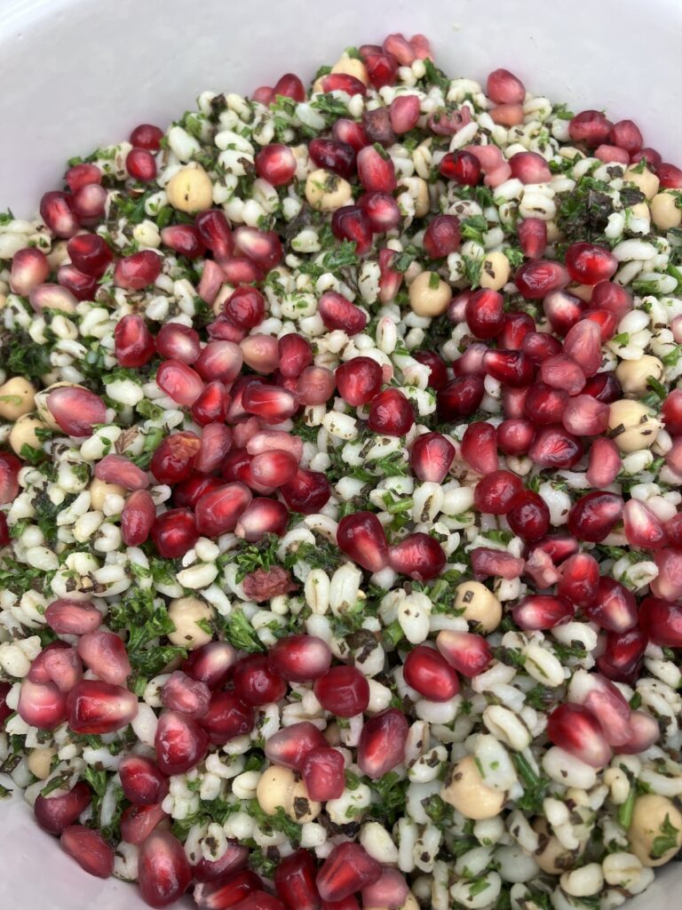 Chick pea and Bulgar salad.